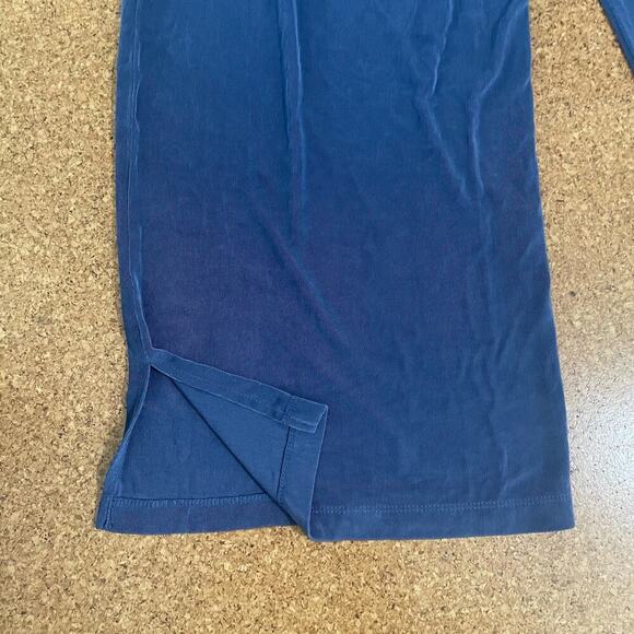 Chico’s Travelers Womens Sz 3 Blue Pull On Slinky Lounge Acetate Pants High Rise - Picture 7 of 8